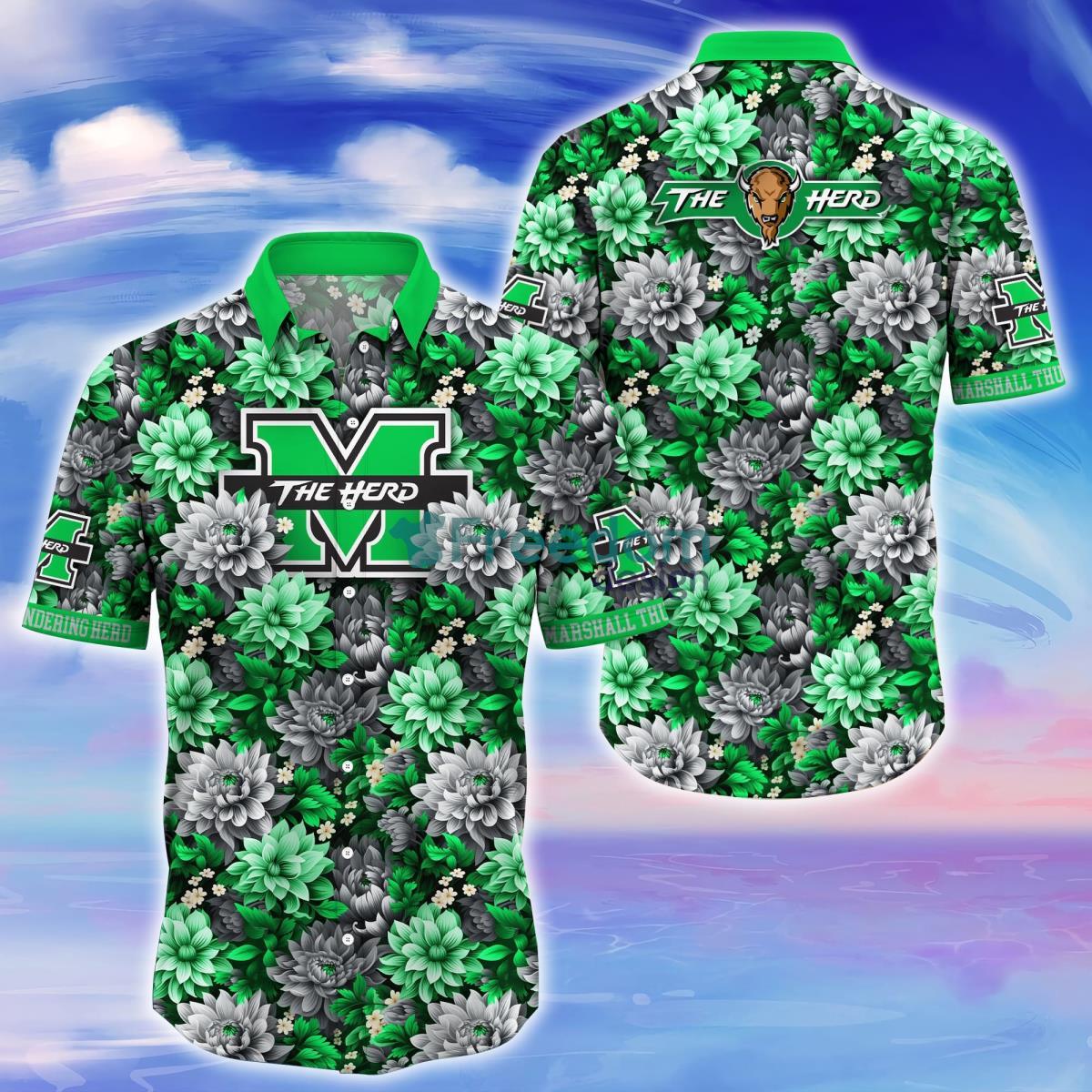 Marshall Thundering Herd Trending Hawaiian Shirt Great Gift For Fans Product Photo 1