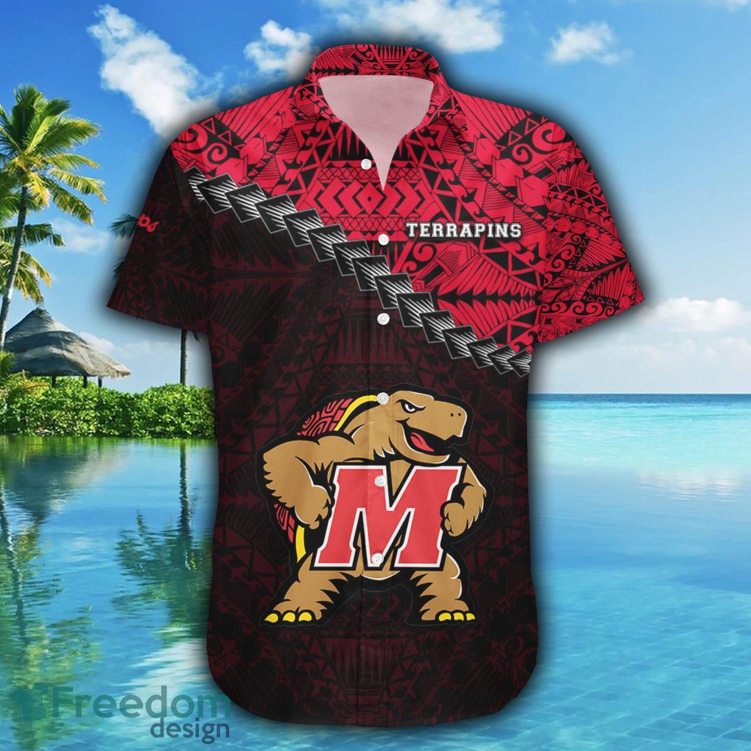 Maryland Terrapins 3D Hawaiian Shirt Grunge Polynesian TattooNCAA Summer  Beach For Fans Gift - Freedomdesign