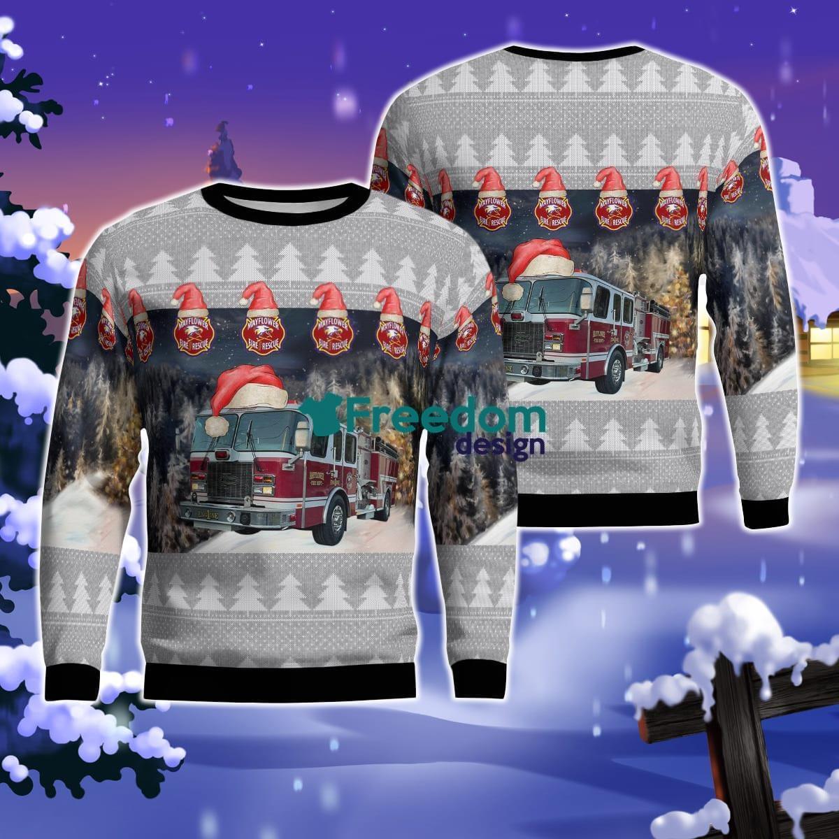 Mayflower Fire Rescue, Mayflower, Arkansas Christmas AOP Ugly Sweater Product Photo 1