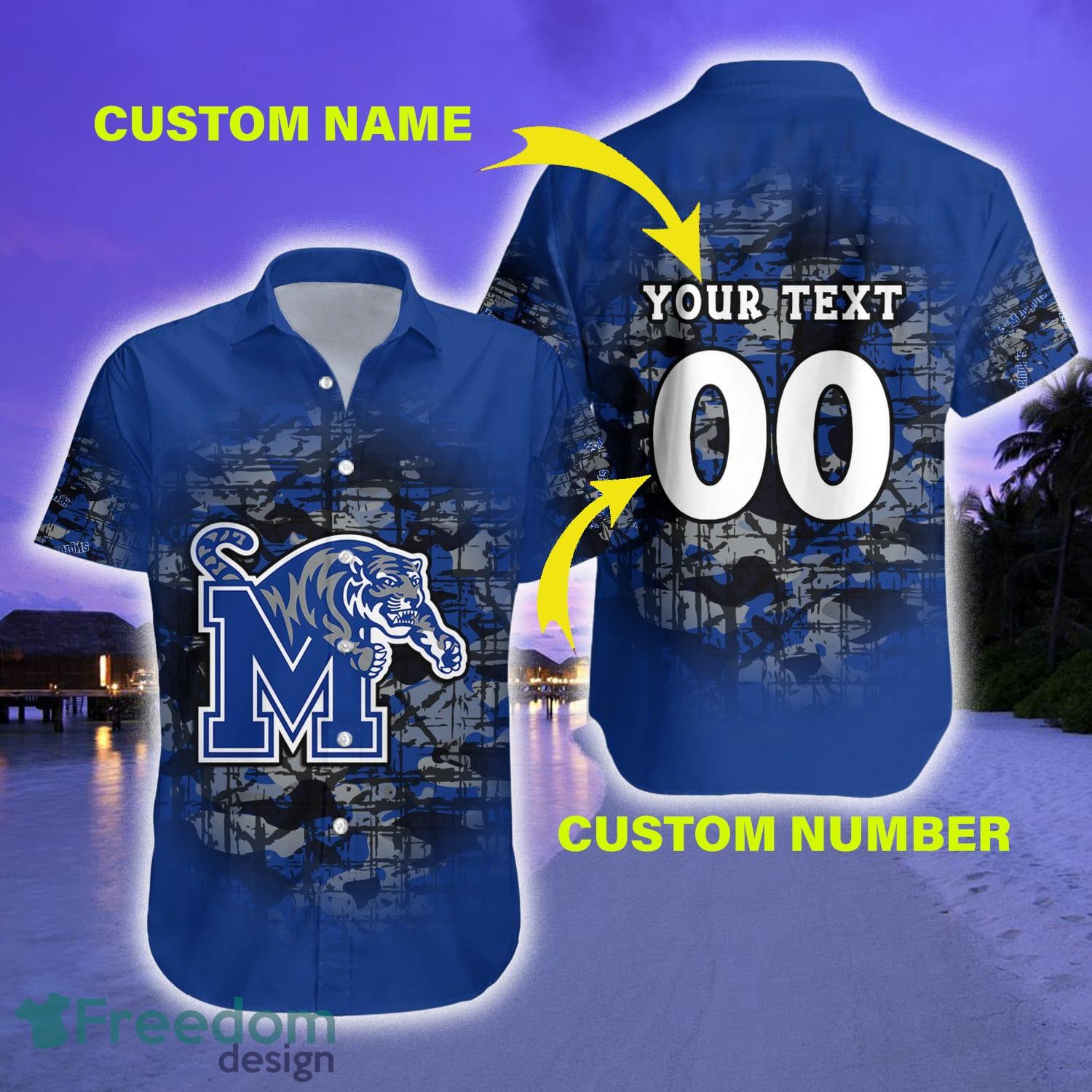 Custom Name Memphis Tigers NCAA Logo Dolphin Beach Funny Hawaiian Shirt -  Freedomdesign