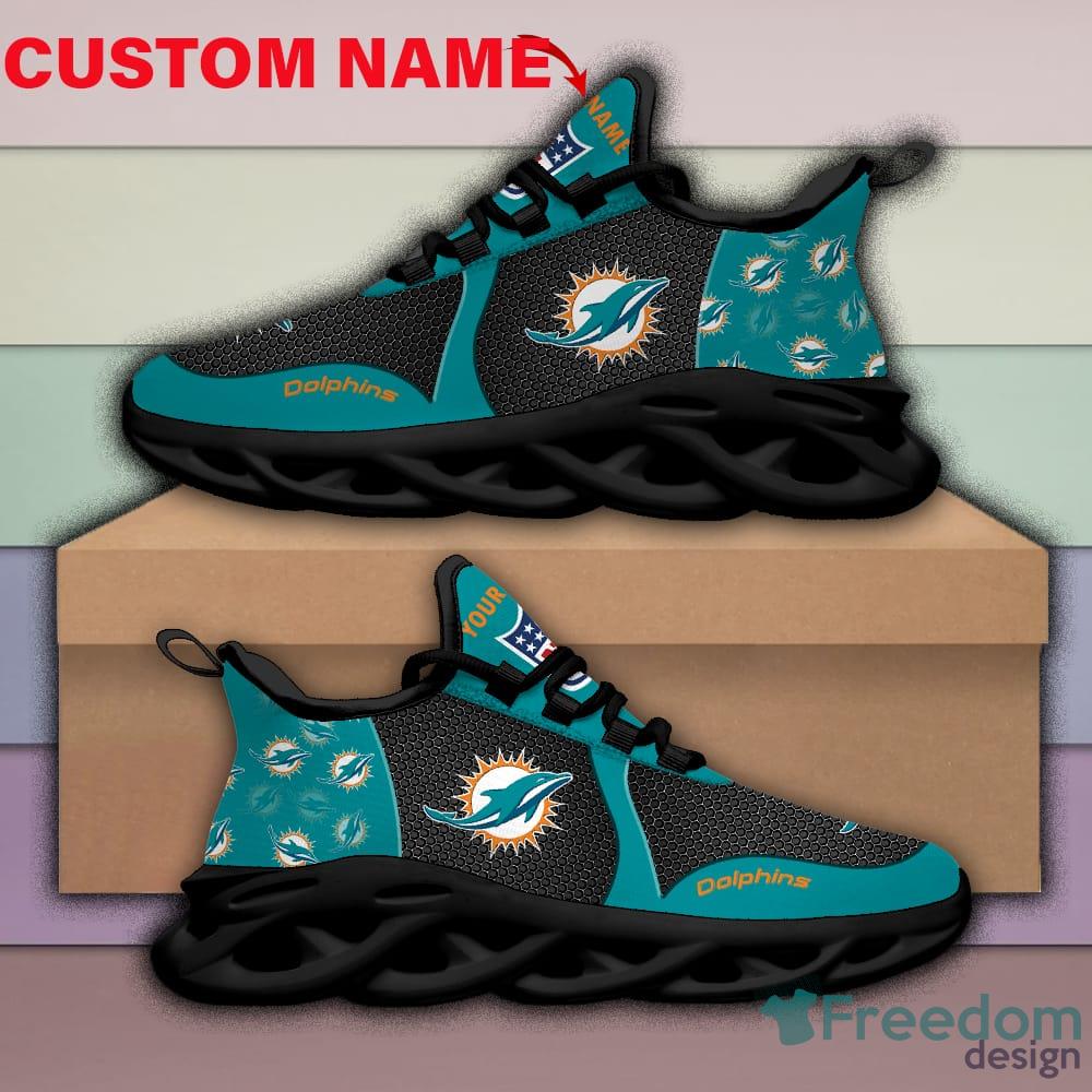 Miami Dolphins NFL Max Soul Shoes Custom Name Sneakers Gifts