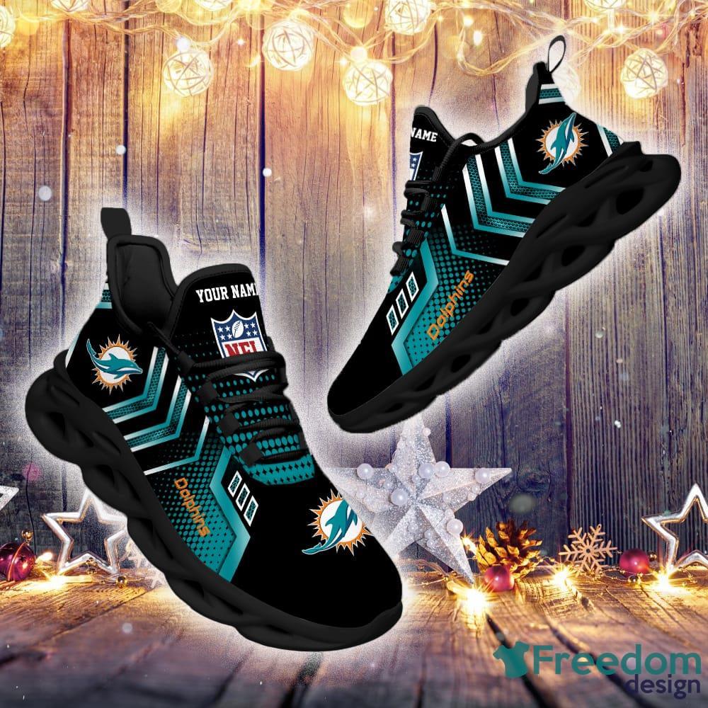 Miami Dolphins NFL Custom Name Max Soul Shoes Special Gift For Men Women  Fans - Freedomdesign