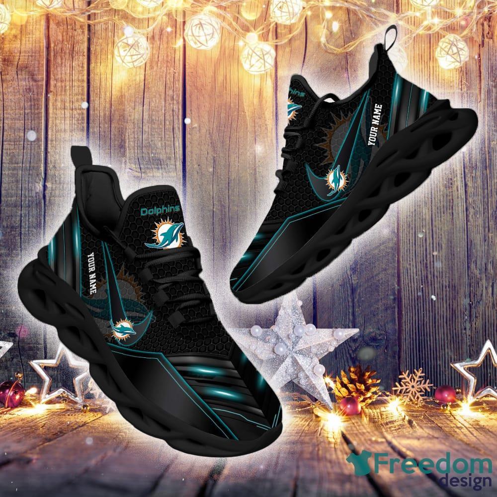 ADS003 DS004 NFL-Miami Dolphins-Personalized MAX SOUL SHOES And