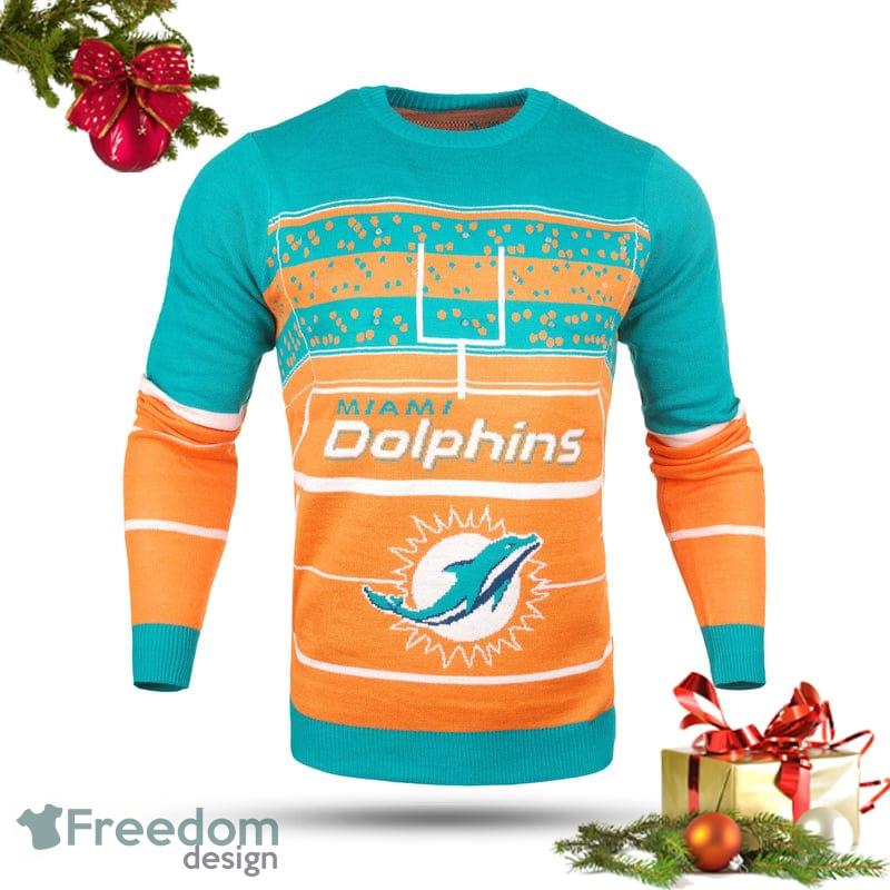 Vintage Miami Dolphins Sweater Extra Large Pullover Crewneck AOP