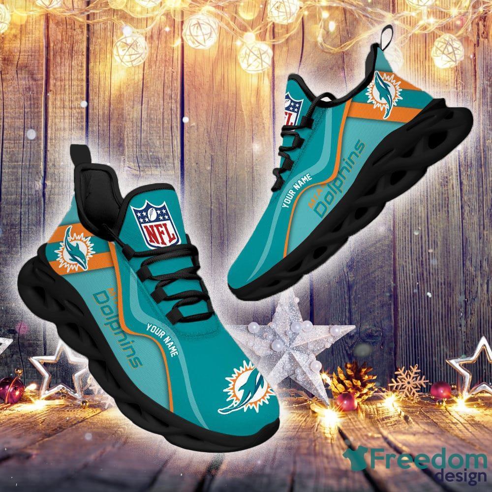 Custom Name NFL Teams Miami Dolphins Max Soul Shoes Special Gift -  YesItCustom