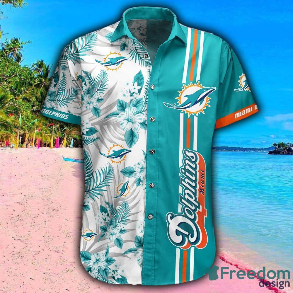 Fans Miami Dolphins NFL Logo Combo Hawaiian Shirt And Short Summer