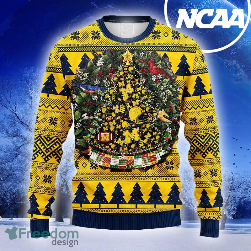 NCAA michigan wolverines personalized ugly christmas sweater