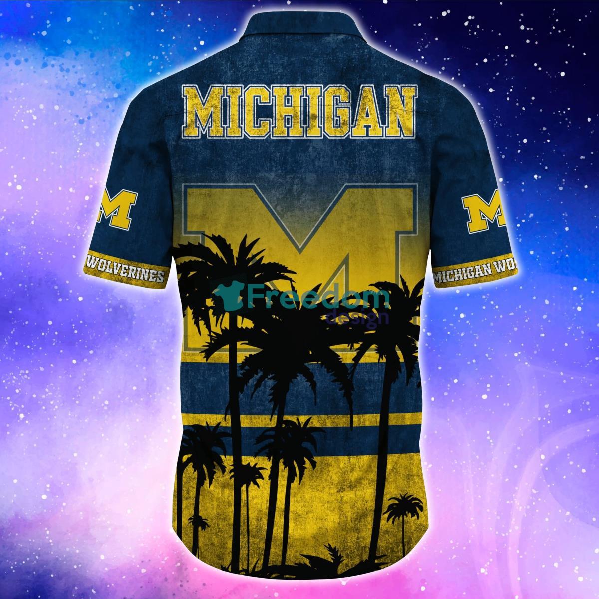 Michigan Wolverines Trending Hawaiian Shirt And Shorts For Fans image Michigan Wolverines Trending Hawaiian Shirt And Shorts For Fans Product Photo 3