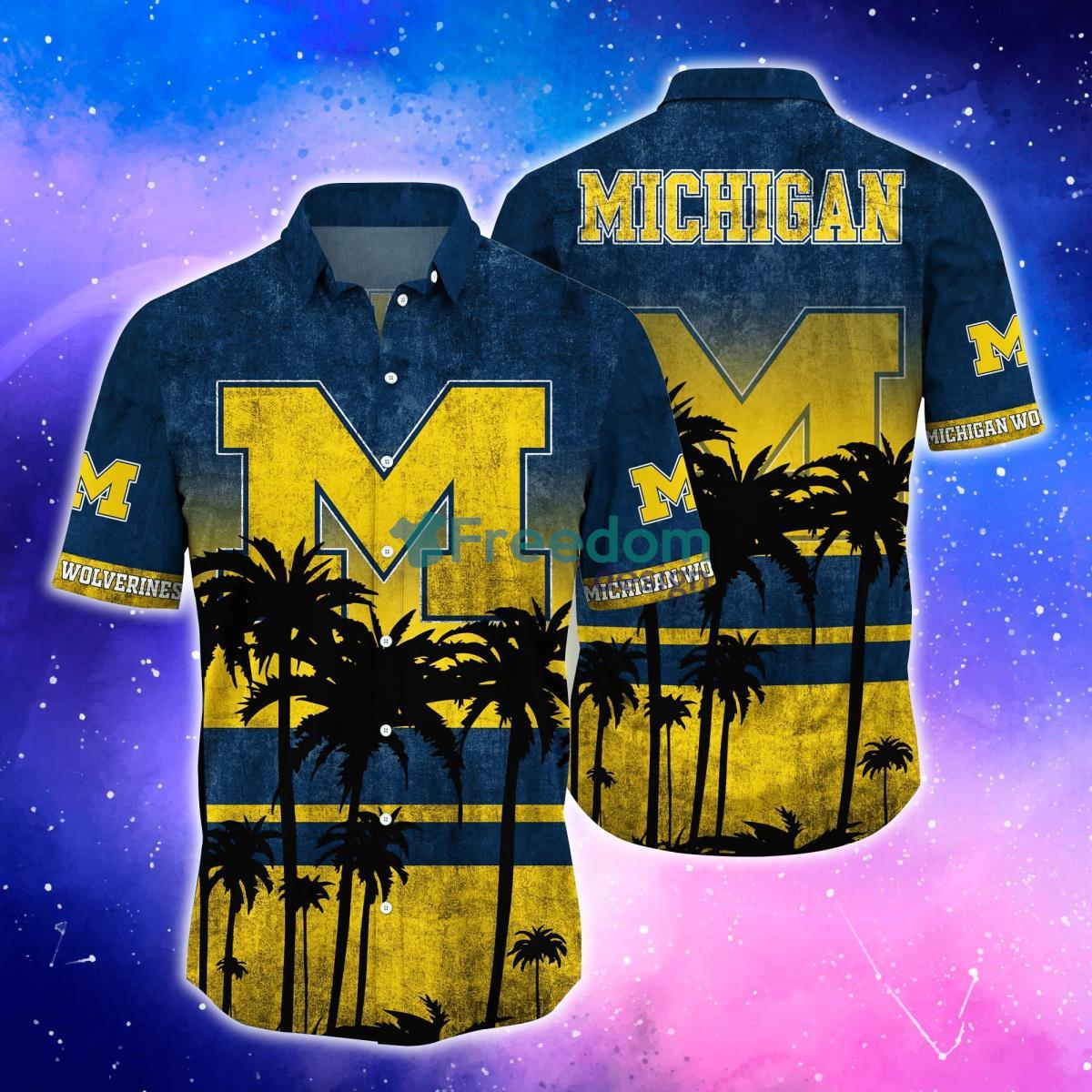 Michigan Wolverines Trending Hawaiian Shirt And Shorts For Fans Product Photo 1