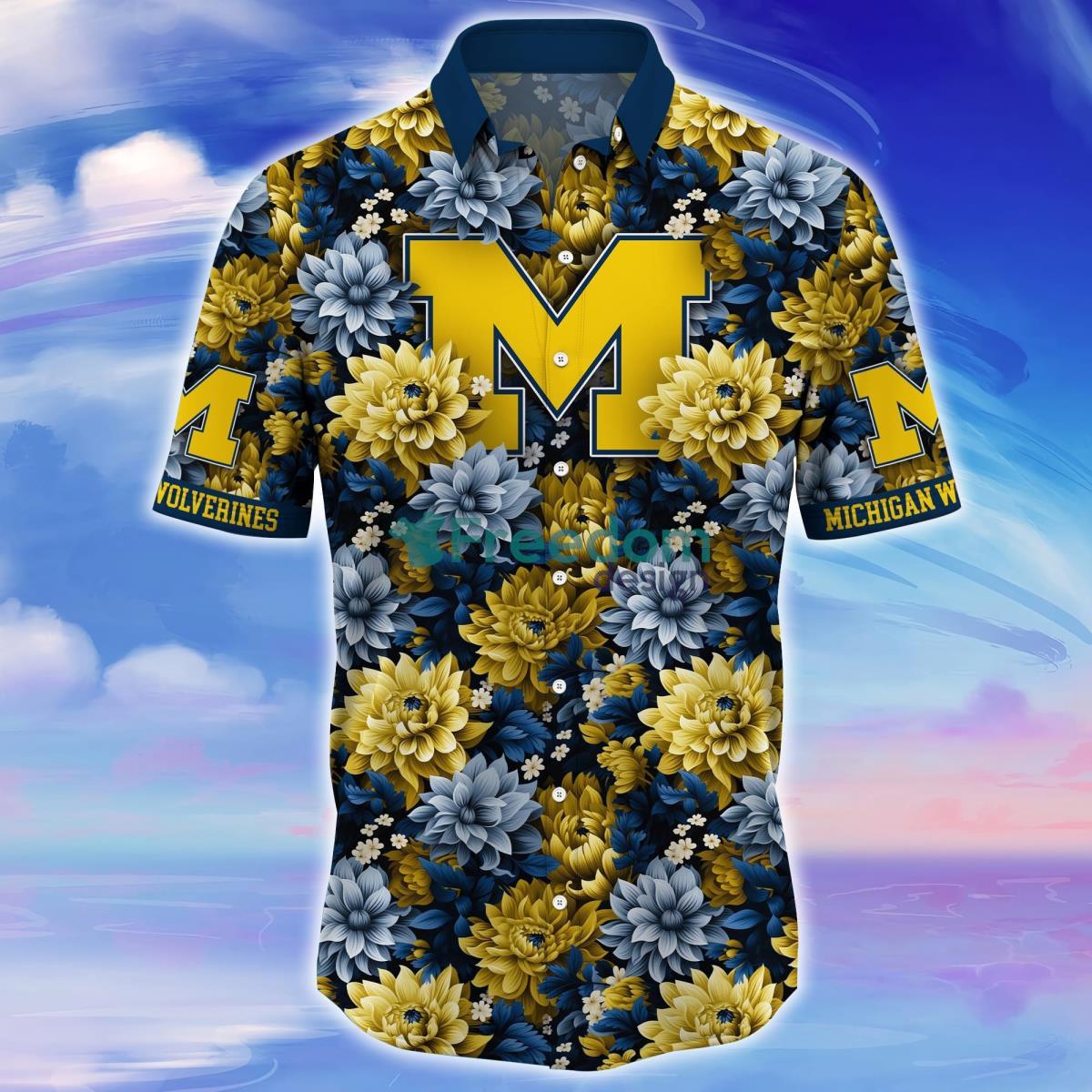 Michigan Wolverines Trending Hawaiian Shirt Great Gift For Fans Product Photo 2