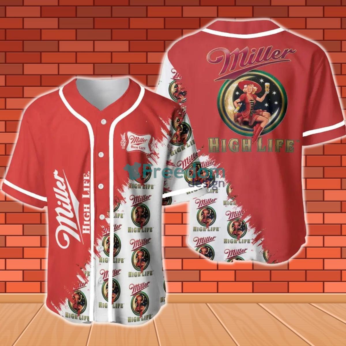 Miller High Life Baseball Jersey front Product Photo 1