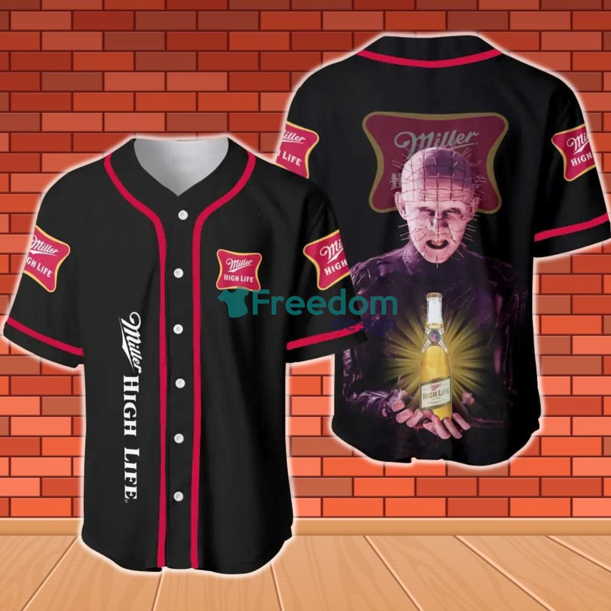 Miller High Life Hellraiser Horror Baseball Jersey Product Photo 1