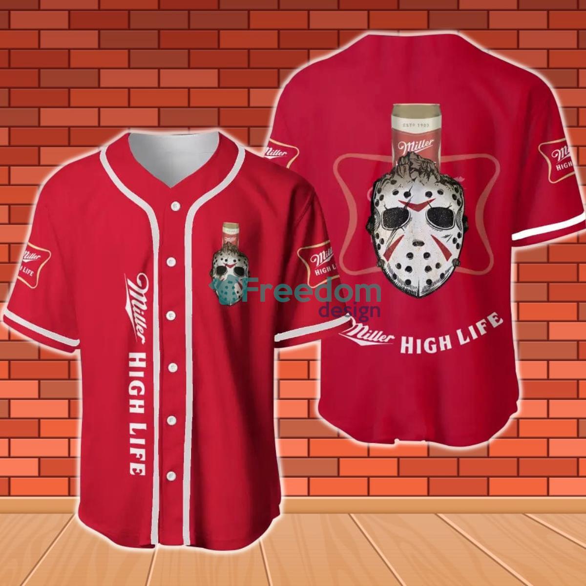 Miller Lite Hellraiser Horror Baseball Jersey - Freedomdesign