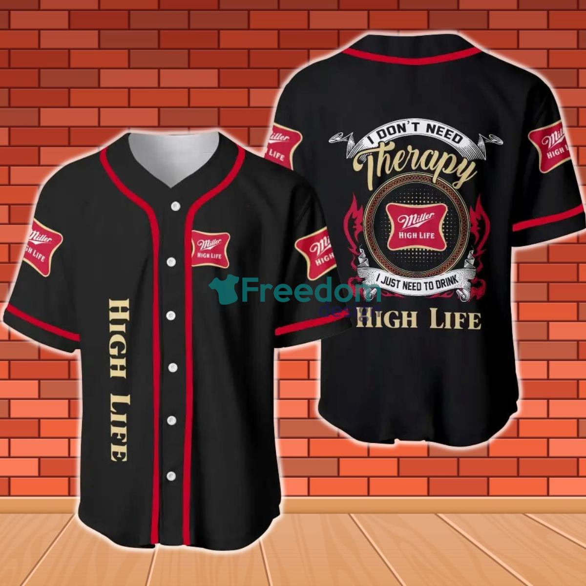 Miller High Life Therapy Baseball Jersey Product Photo 1