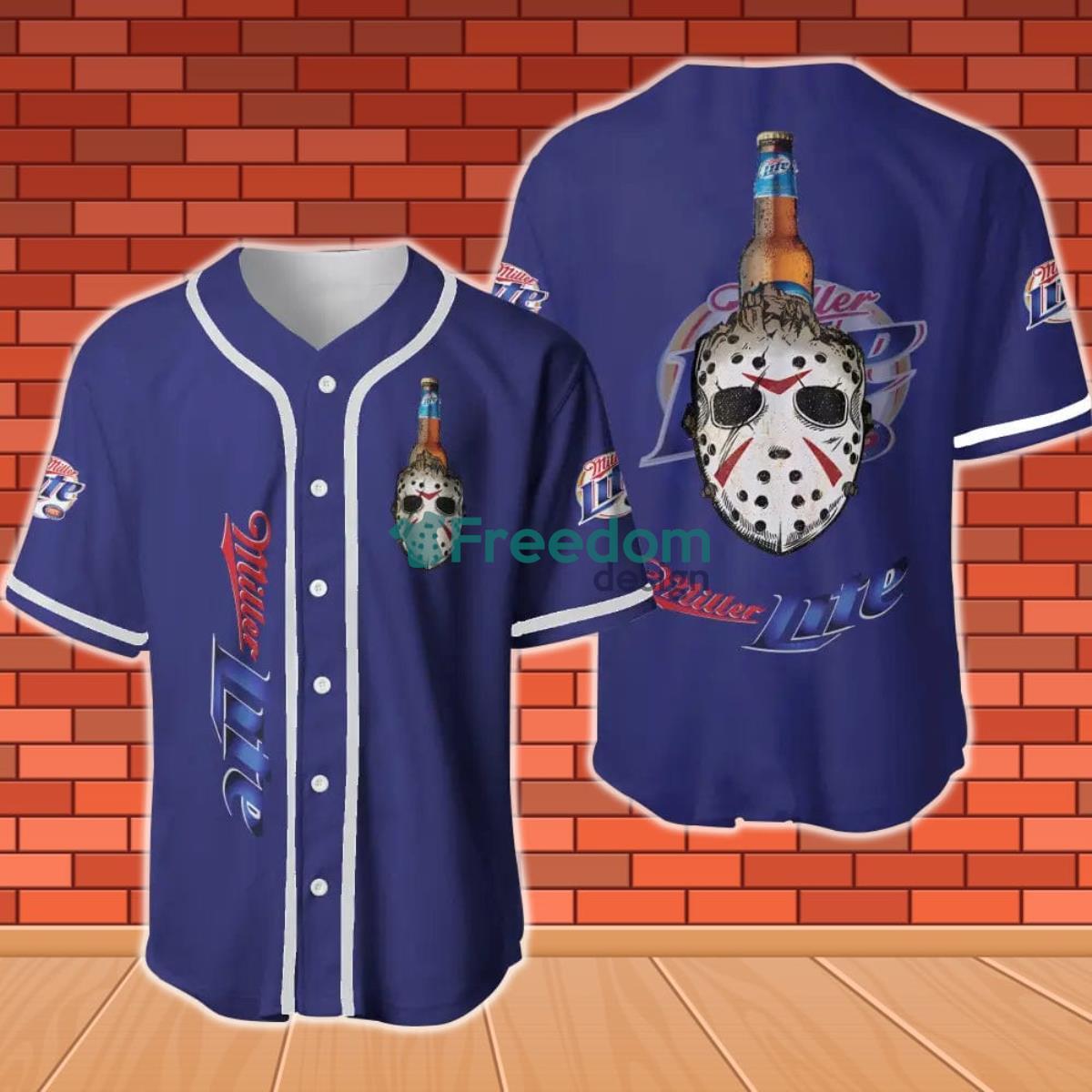 Miller Lite Horror Halloween Baseball Jersey Product Photo 1