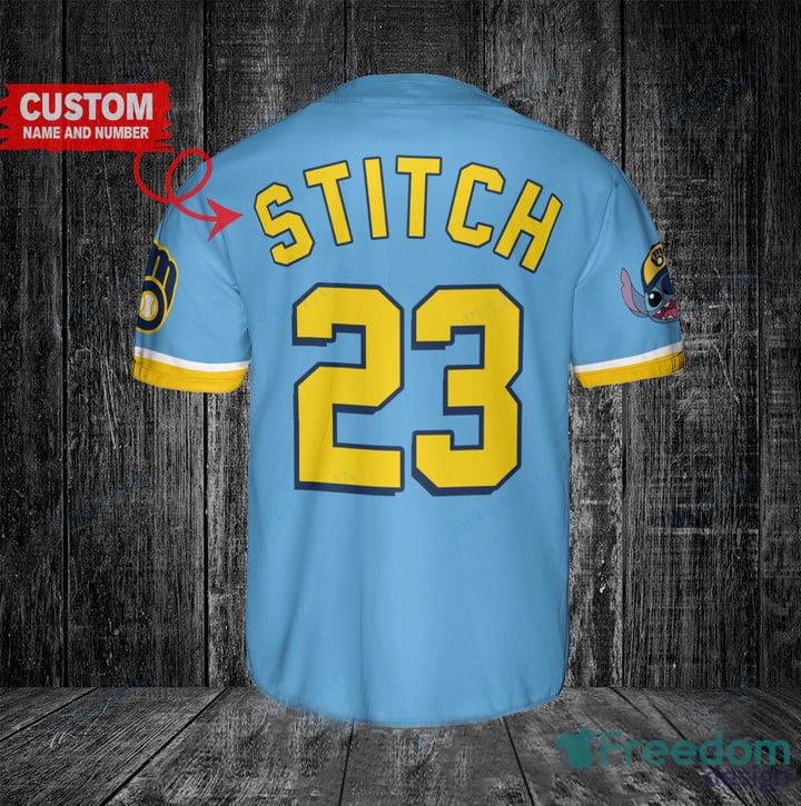Personalized MLB Milwaukee Brewers team custom name and number