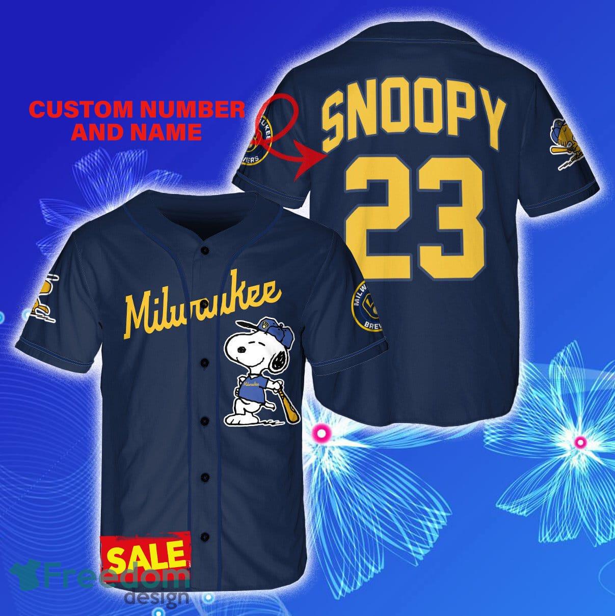 SALE!! Personalized Milwaukee Brewers Custom Player Name & Number Baseball  Shirt
