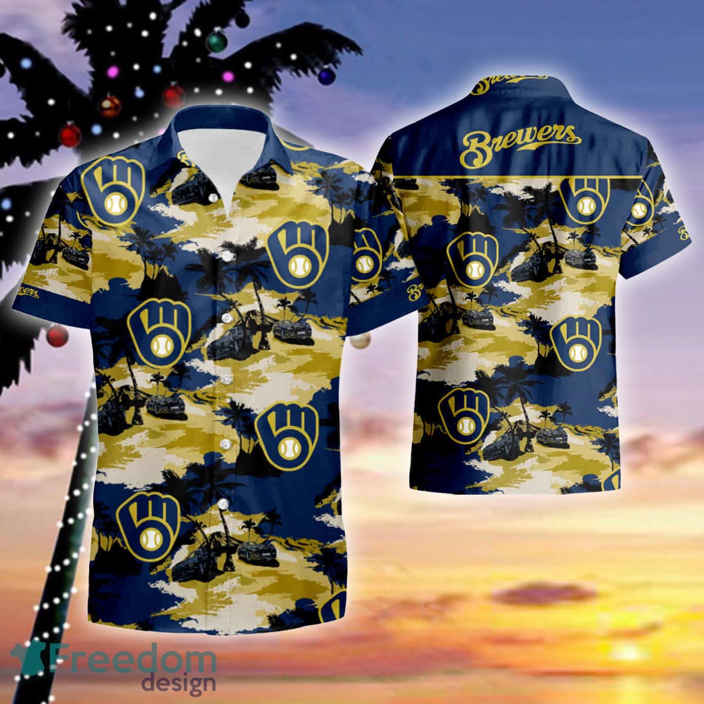 MILWAUKEE BREWERS TOMMY BAHAMA Exotic Combo Hawaiian Shirt And Short -  Freedomdesign