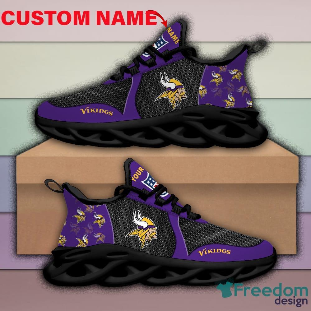 Minnesota Vikings Sport Sneakers NFL Max Soul Shoes - Banantees