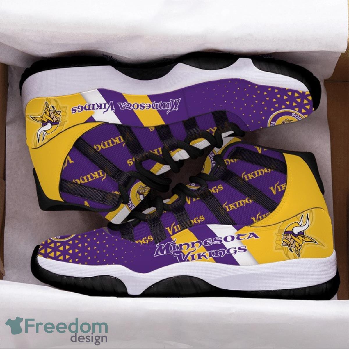 Minnesota Vikings Football Team Air Jordan 11 Best Sneakers For Real Fans Product Photo 2