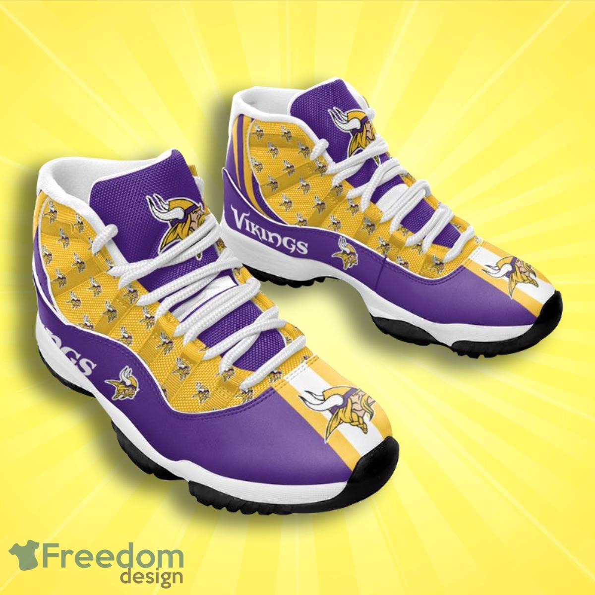 Minnesota Vikings Football Team Air Jordan 11 Sneakers For Men Women Fans Product Photo 2