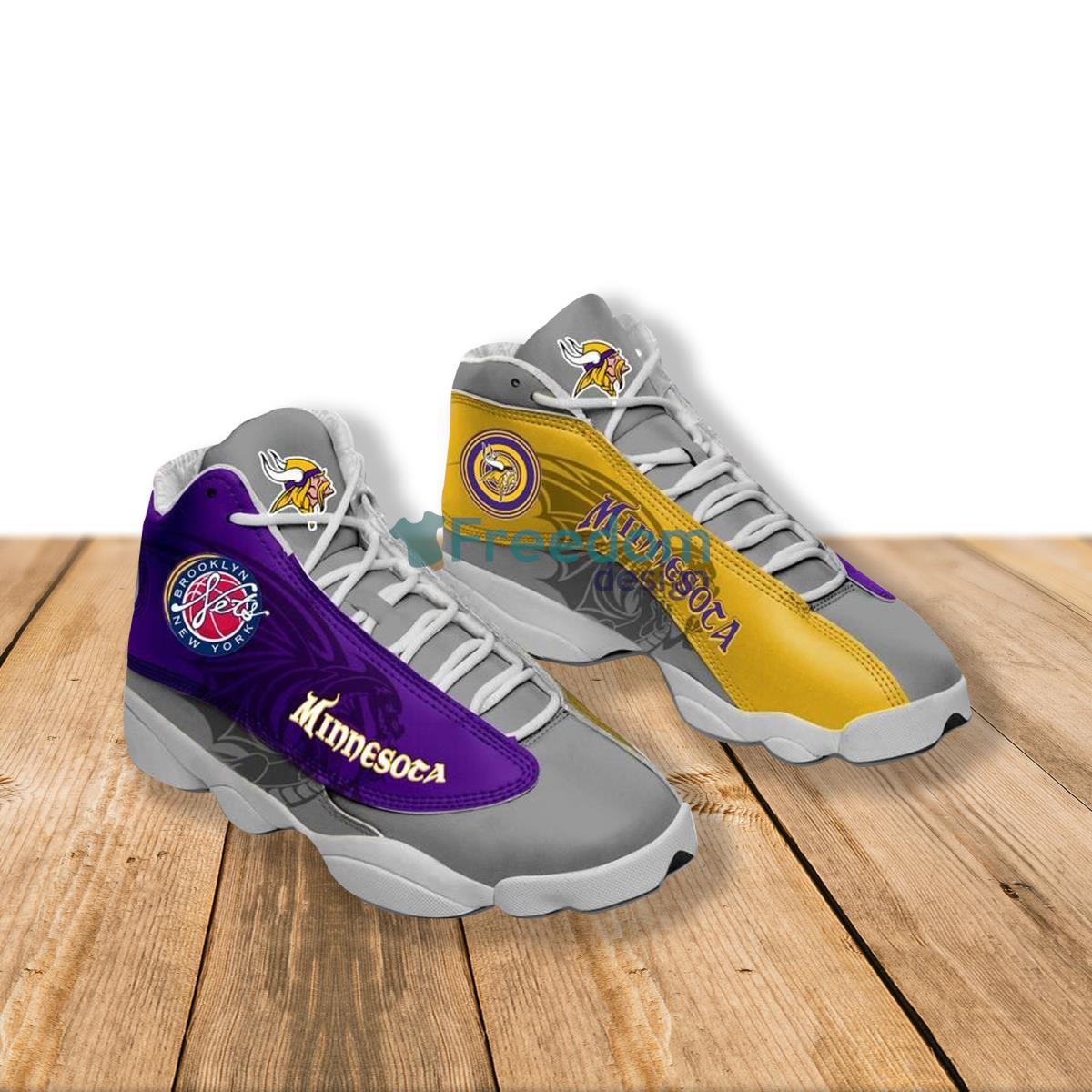 Minnesota Vikings Football Team Air Jordan 13 Shoes Product Photo 1