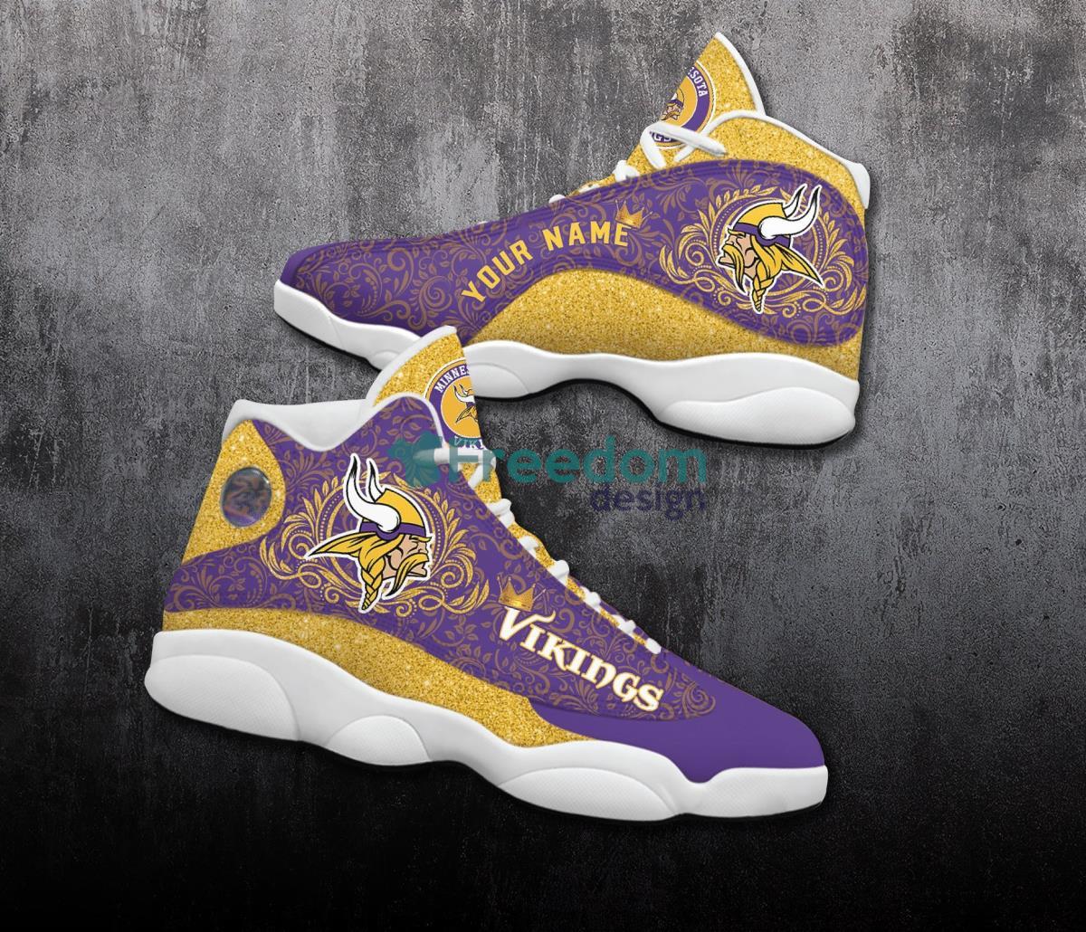 Minnesota Vikings Air Jordan 4 Custom Name Shoess