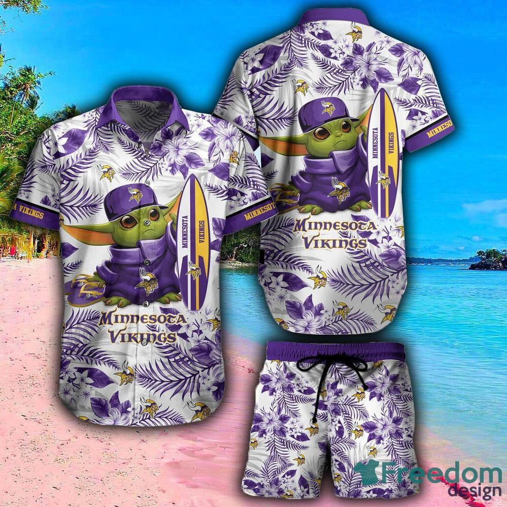 Minnesota Vikings NFL Logo Combo Hawaiian Shirt And Short Summer For Men  Women - Freedomdesign