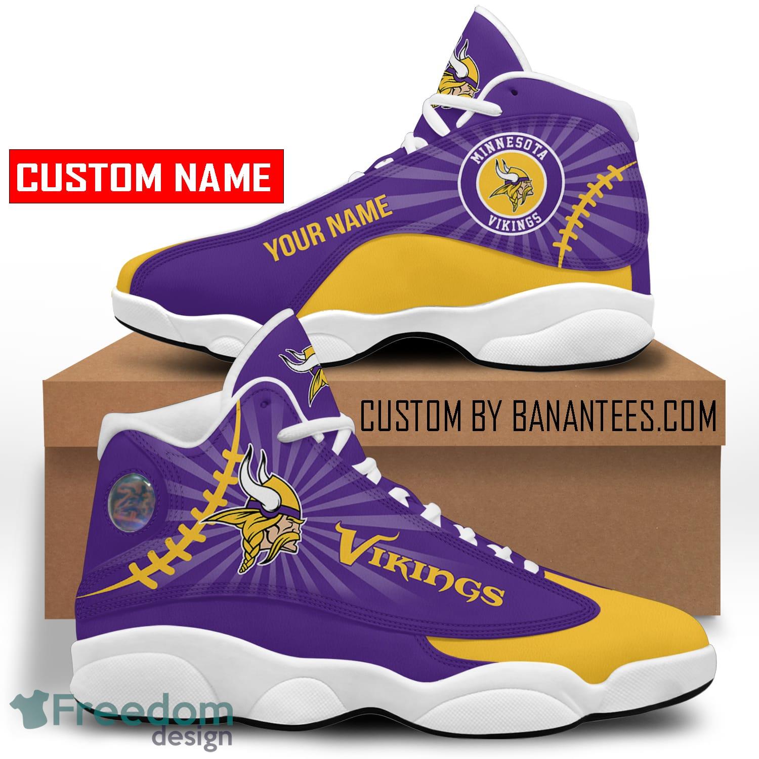 Minnesota Vikings Air Jordan 13 Sneakers Nfl Custom Sport Shoes