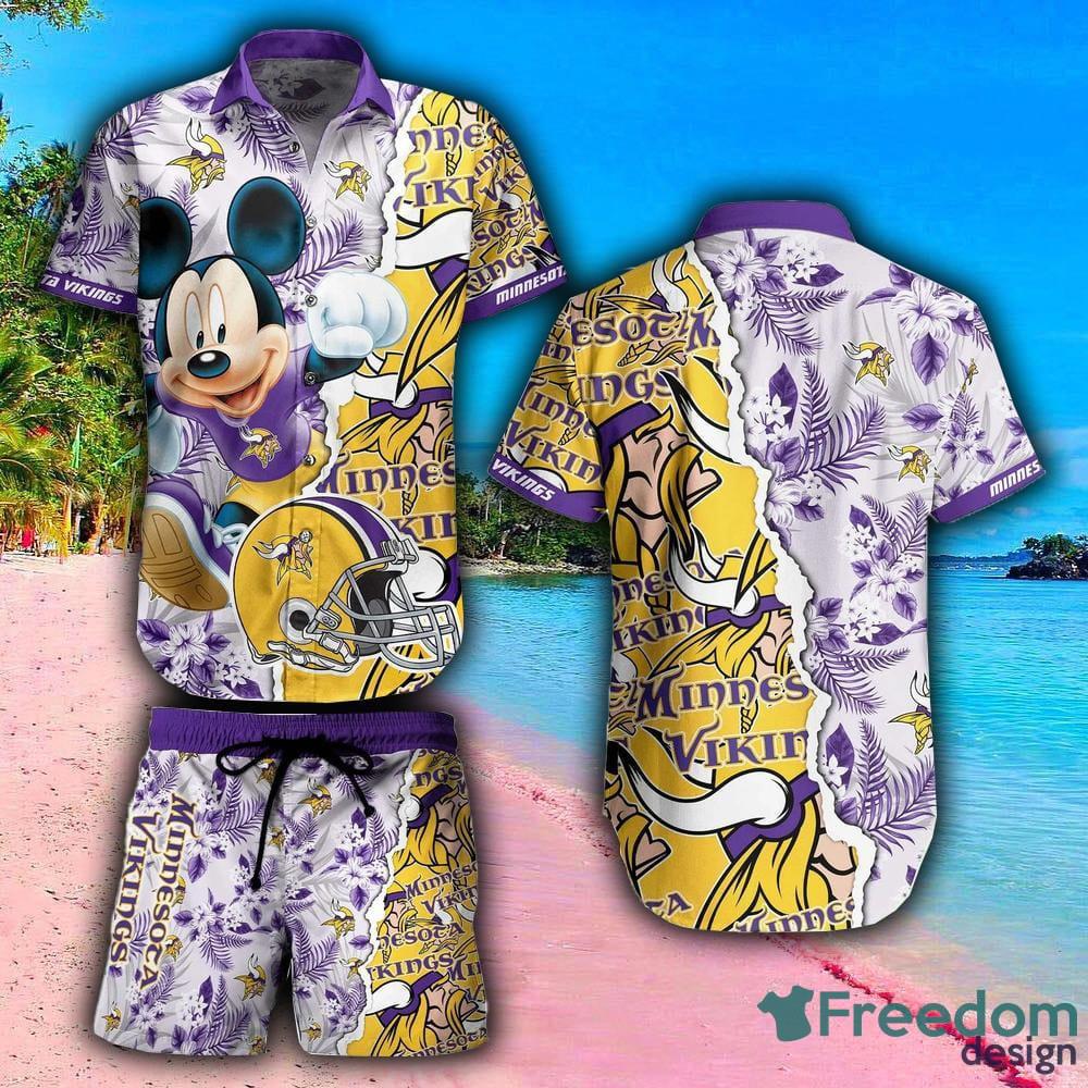 Minnesota Vikings NFL Style 6 Summer 3D Hawaiian Shirt And Shorts For Men  And Women Gift Fans - Freedomdesign