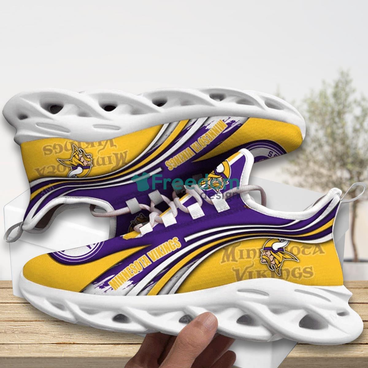 Minnesota Vikings Camo Camouflage Design Running Sneaker Max Soul Shoes  Gift For Men And Women - Freedomdesign