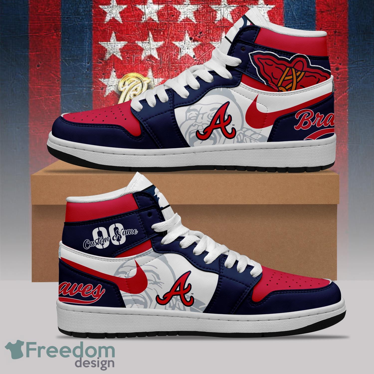 Atlanta Braves Personalized Premium Shoes Limited Edition AJ 11