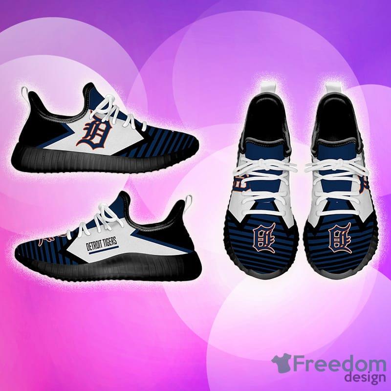 MLB Detroit Tigers White Blue Yeezy Shoes Men And Women Gift For Fans -  Freedomdesign