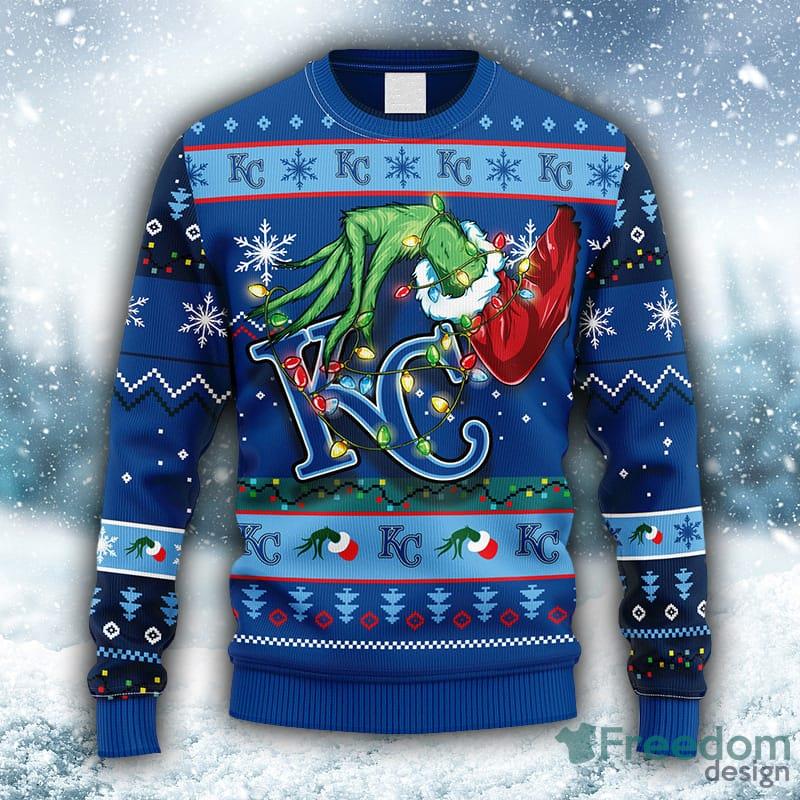 MLB Kansas City Royals Grinch Christmas Ugly 3D Sweater For Men