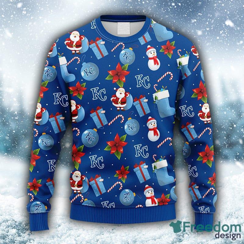 Kansas City Royals Santa Claus Snowman Ugly Christmas Sweater