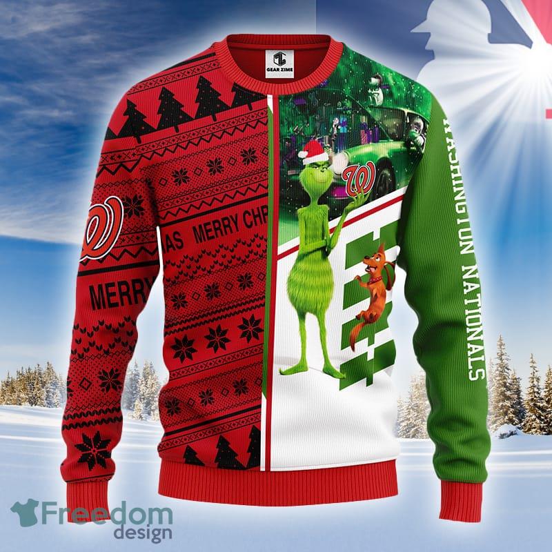 Washington Nationals Grateful Dead Ugly Christmas Fleece Sweater