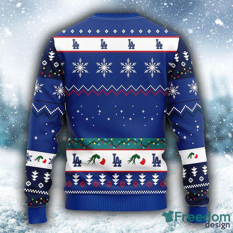 Los Angeles Dodgers Snowflake Pattern Ugly Christmas Sweater