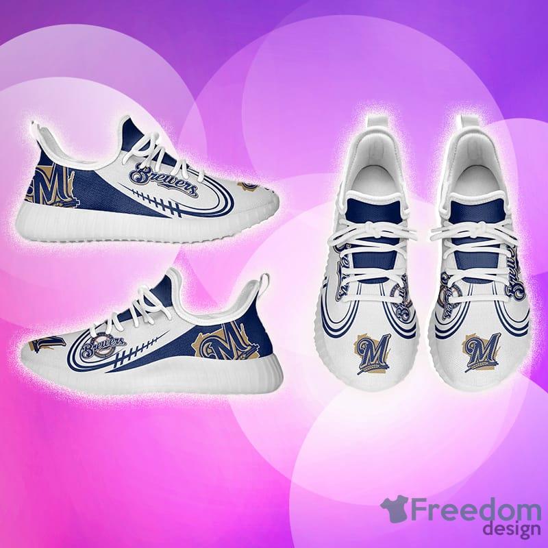 MLB Milwaukee Brewers Yeezy Shoes Design 3 Printed Sneakers Gift Men And  Women For Fans - Freedomdesign