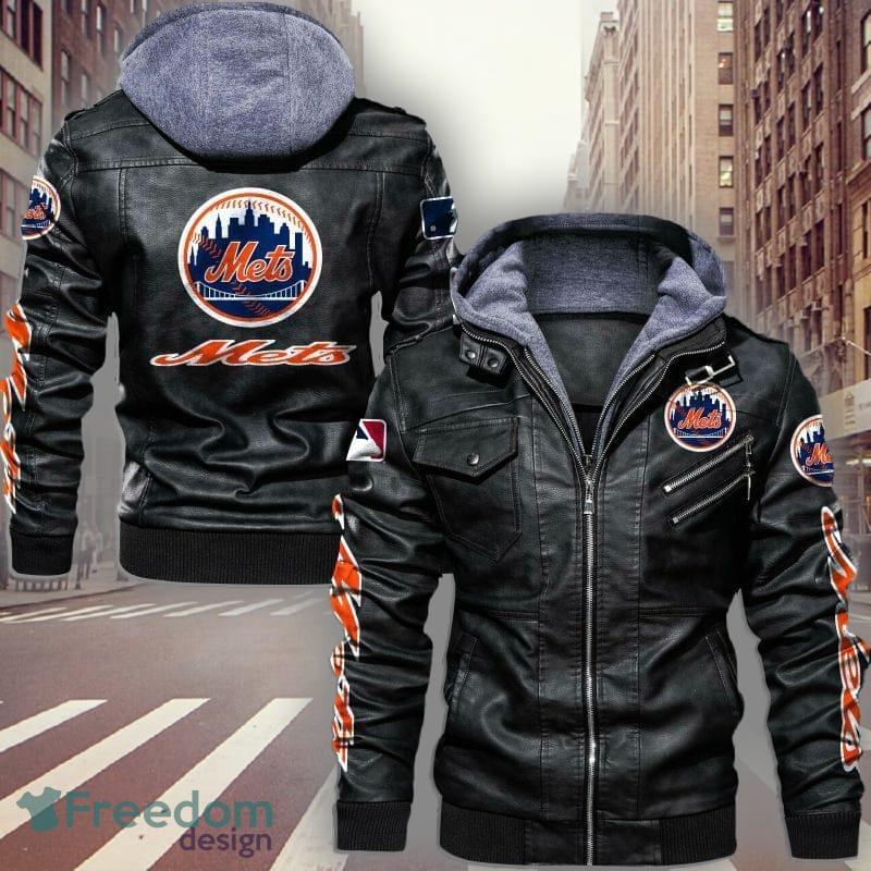 Men's Mets NY Bomber Black Jacket