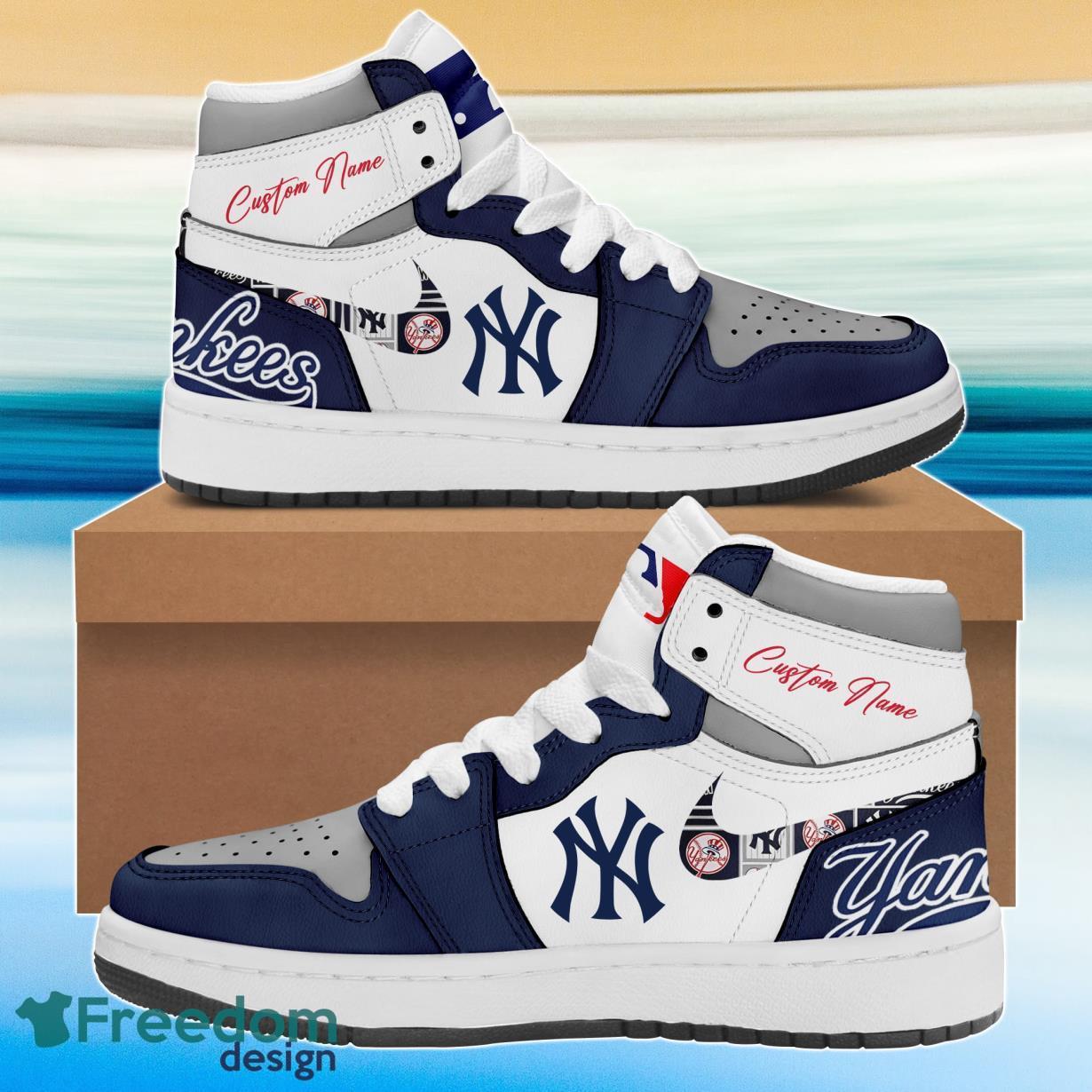 New York Yankees Air Jordan 4 Sneakers For Men And Women New
