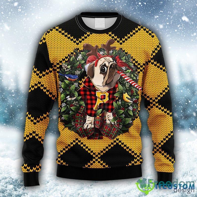 MLB Pittsburgh Pirates Pub Dog Christmas Ugly 3D Sweater For Men