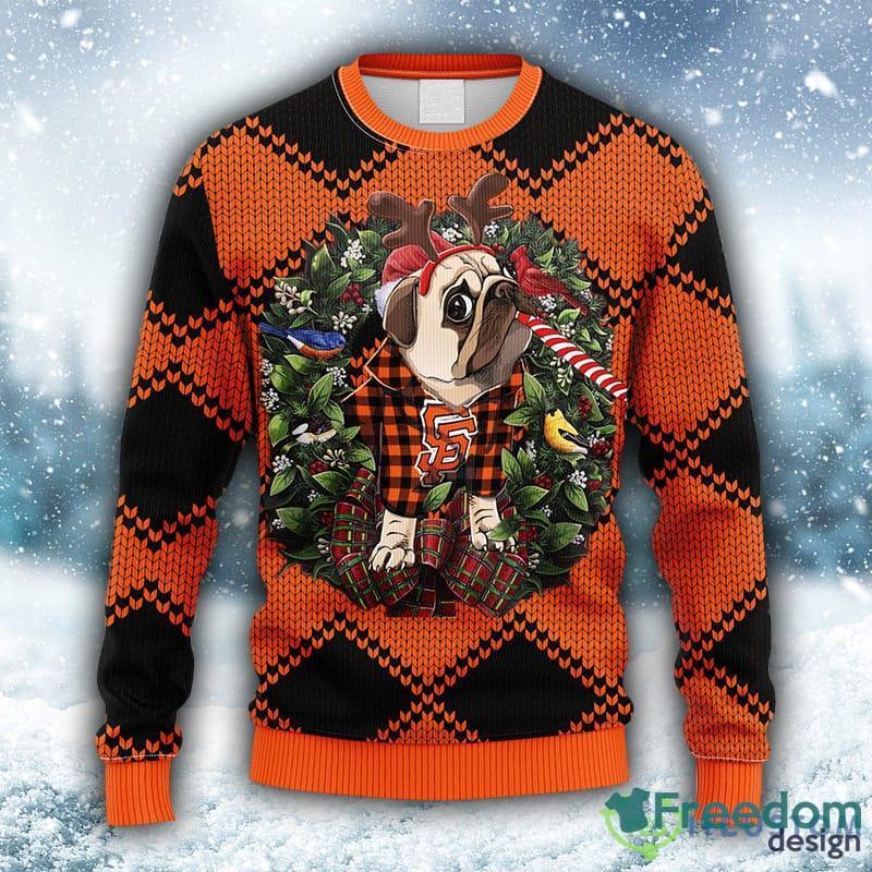 MLB San Francisco Giants Pub Dog Christmas Ugly 3D Sweater For Men