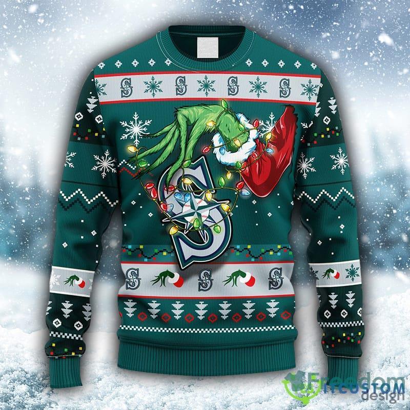 NFL Minnesota Vikings Grinch Hug Christmas Ugly 3D Knitted Sweater For Men  And Women Gift Ugly Christmas - Banantees