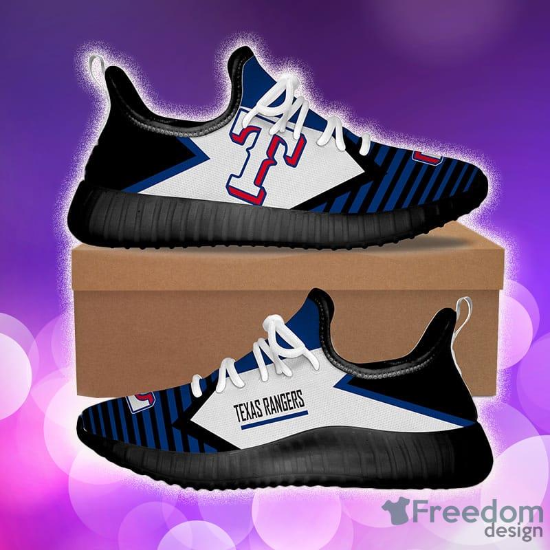 Texas Rangers Style 3 Design Sneakers Yeezy Shoes For Men And