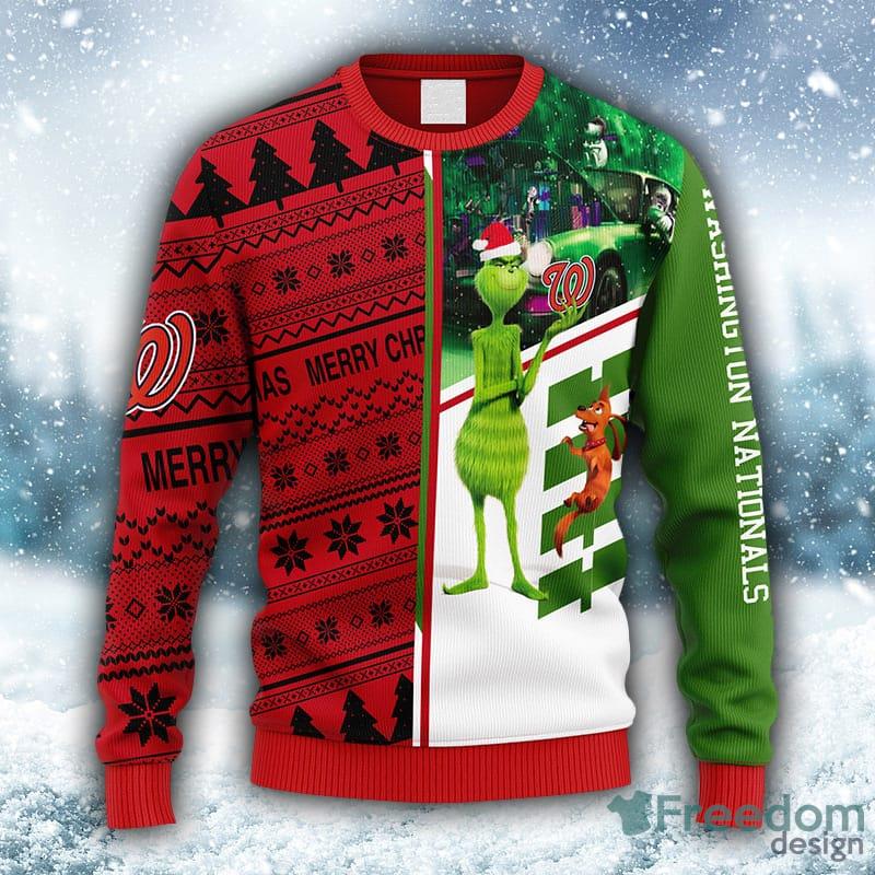 Washington Nationals Grinch Christmas AOP Sweater - Freedomdesign