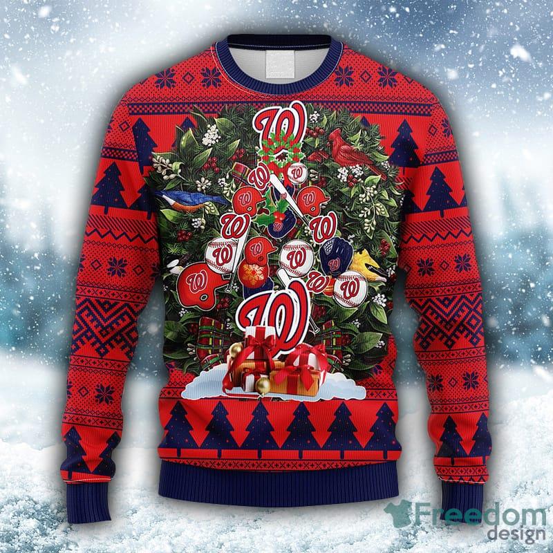 Washington Nationals Christmas Jumper Graphic Crew Sweatshirt - Mens