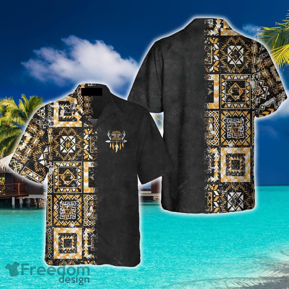 Colorful Tribal Pattern Native Amerian Hawaiian Shirt, Ethnic Pattern American  Indian Shirt, Unique Native American Gift - Trendy Aloha