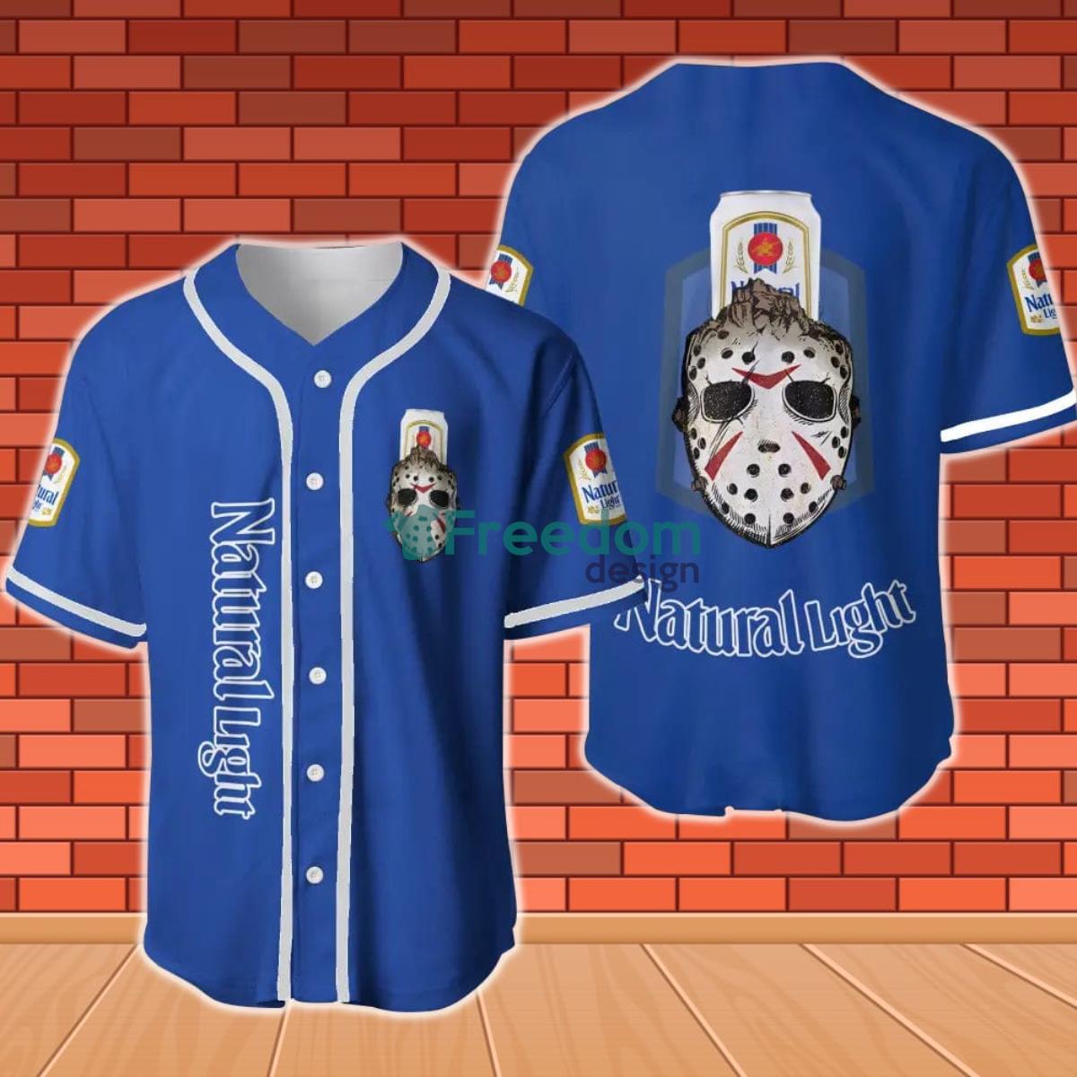 Natural Light Horror Halloween Baseball Jersey Product Photo 1