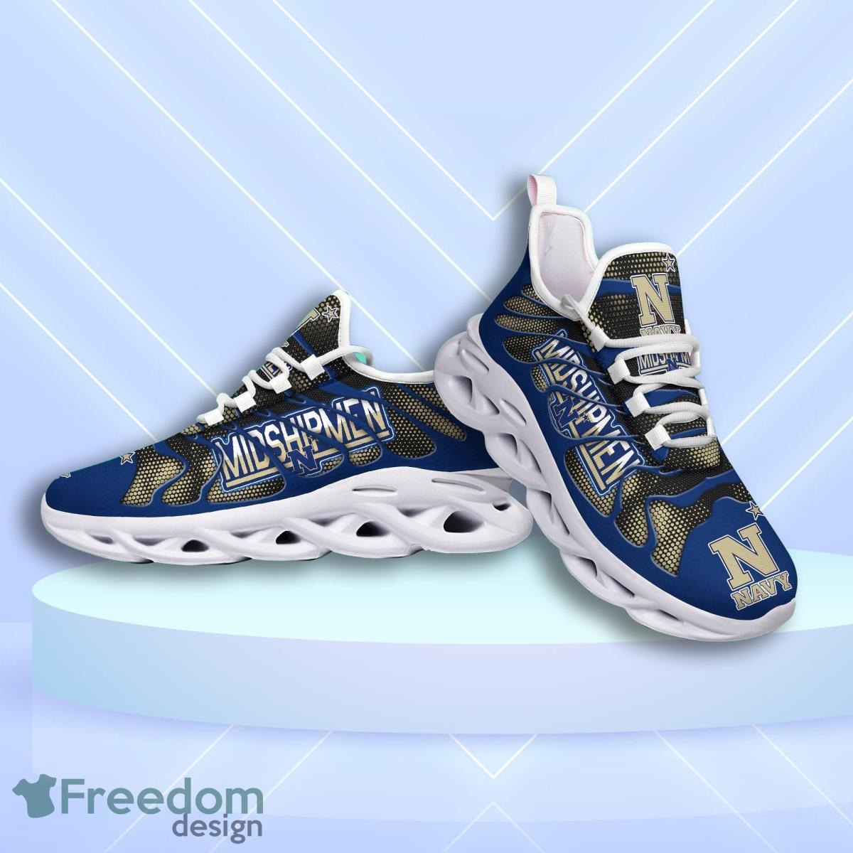 Navy Midshipmen Logo Hole Background 3D Max Soul Shoes Product Photo 1