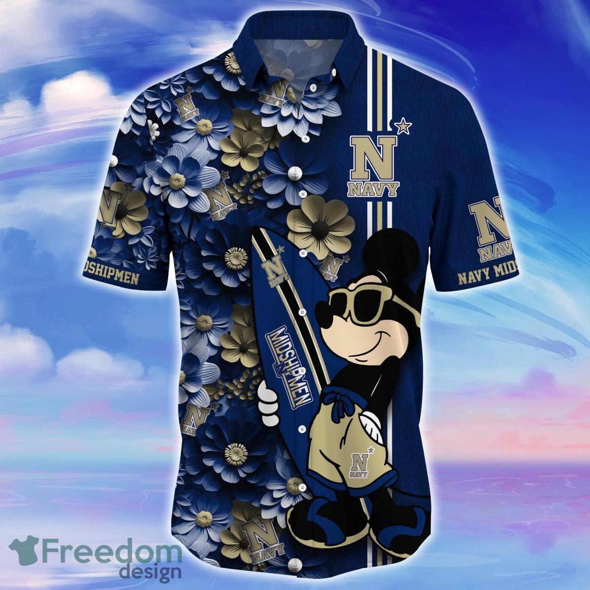 Navy Midshipmen Trending Hawaiian Shirt Best Gift For Fans Product Photo 2